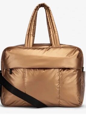 Calpak Metallic Bronze Travel Tote Bag